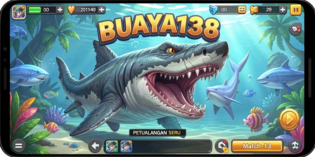 Gameplay seru BUAYA138 dengan tantangan Match-3 yang menarik.