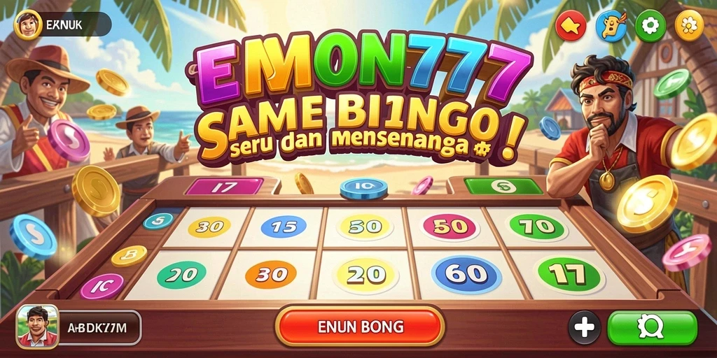 Tampilan gameplay Bingo yang seru di EMON777.