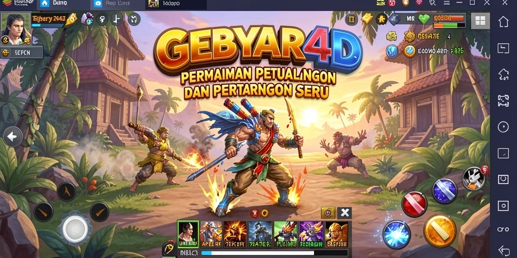 Tangkapan layar menunjukkan aksi seru dalam GEBYAR4D.