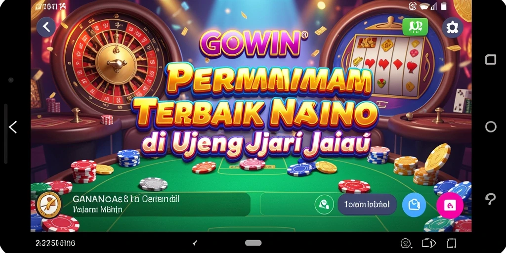 Tangkapan layar GOWIN menampilkan pengalaman bermain kasino yang mendebarkan.