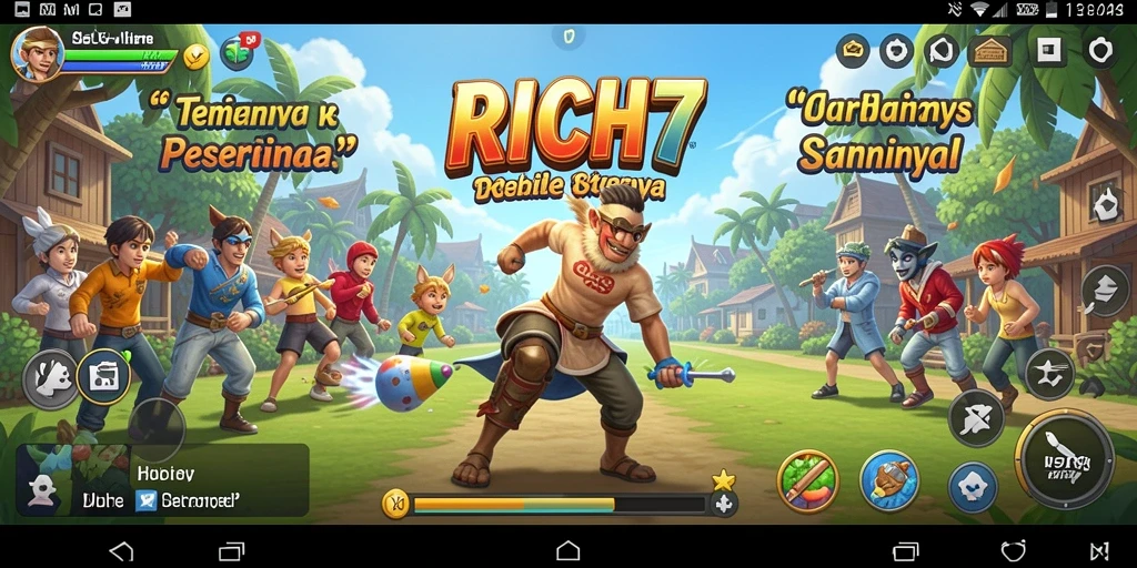 Tangkapan layar gameplay RICH7 menampilkan momen seru saat bermain.