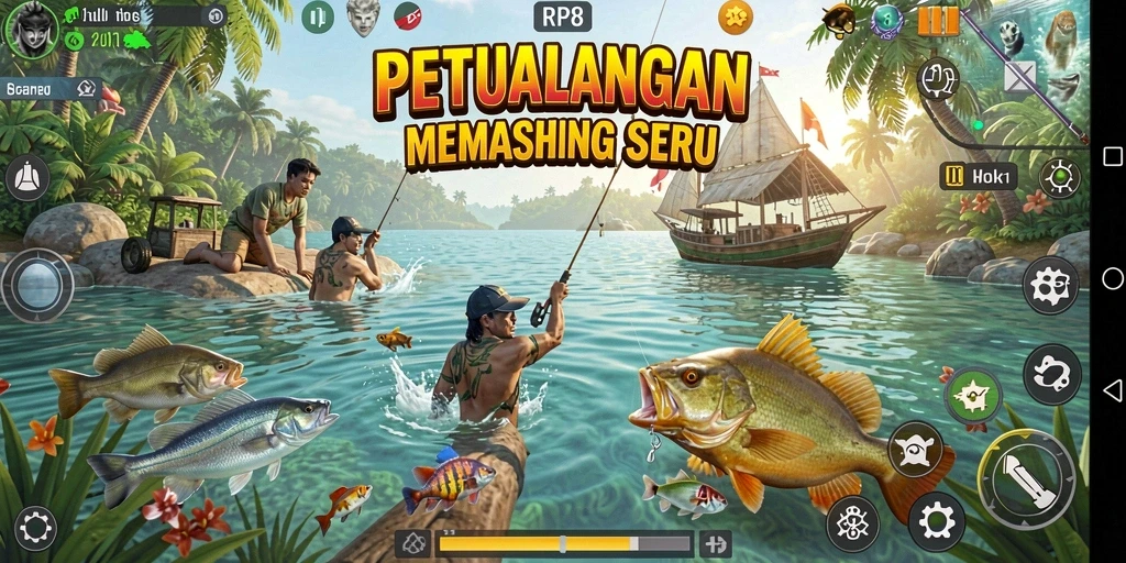 Gameplay Fishing RP8 yang menakjubkan dengan grafis indah.