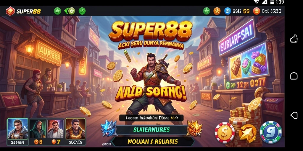 Tampilan gameplay <strong>SUPER88</strong> menampilkan aksi seru dan grafis yang menawan.