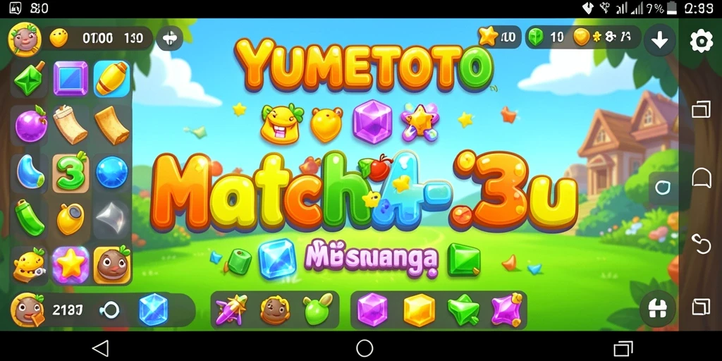 Tampilan gameplay YUMETOTO yang menarik dalam genre Match-3.